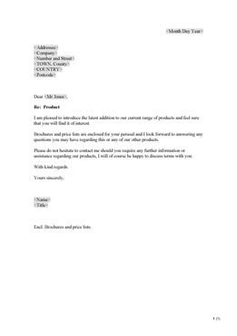 Sales letter - New product (UK)