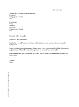 Carta de felicitaciones (ES)