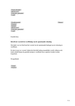 Voorstel tot vereffening van schuld a...