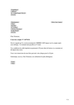 Rappel conc. paiement (FR)