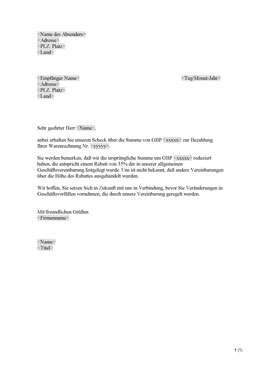 Preisbestätigung (DE)