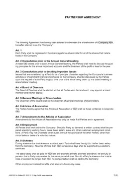 Partnership agreement