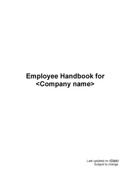 Employee handbook