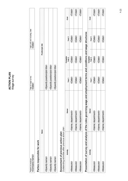 8. Action plan - Wage survey