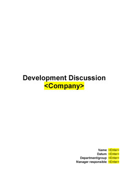 Development Discussion