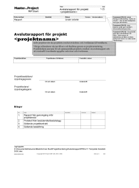 Avslutsrapport