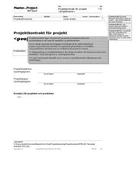 Projektkontrakt