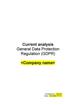 GDPR - Current situation analysis